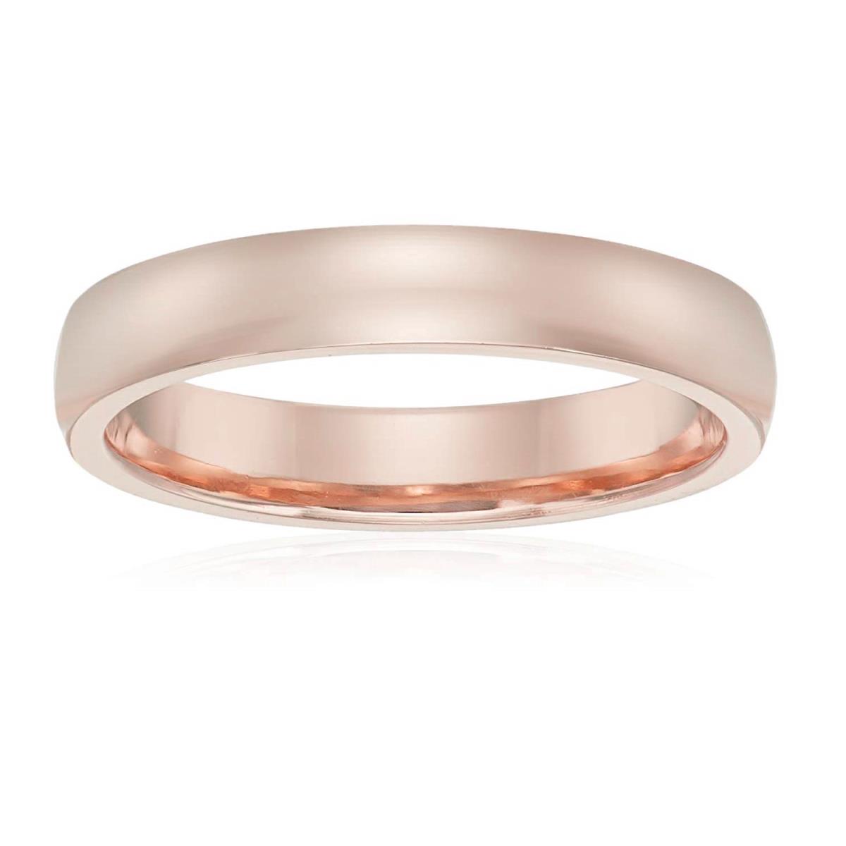 10K Rose Gold 3mm Polished Comfort Feel Plain Wedding Band