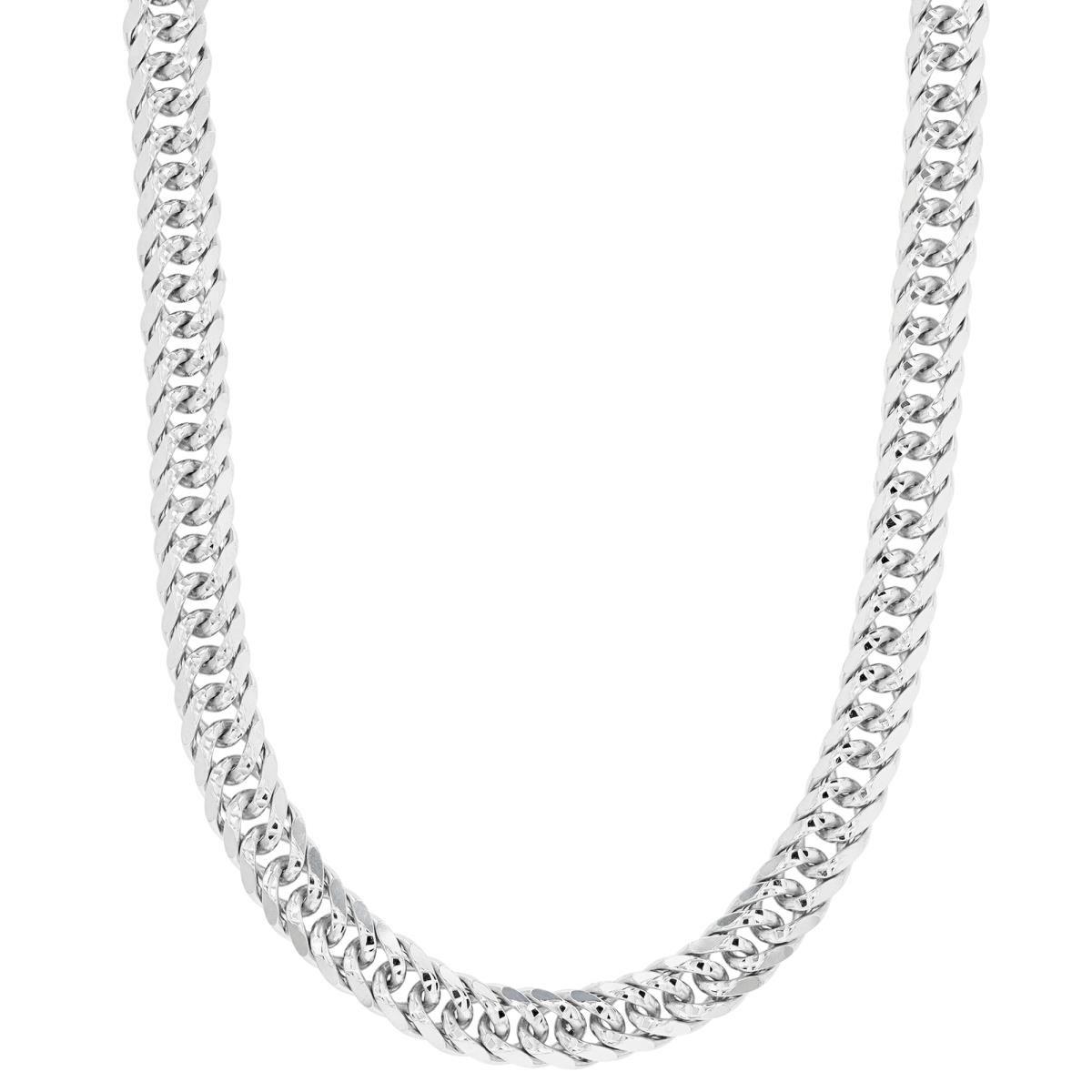 Sterling Silver Silver Plated Anti-Tarnish 6.60mm 120 22" Curb Chain