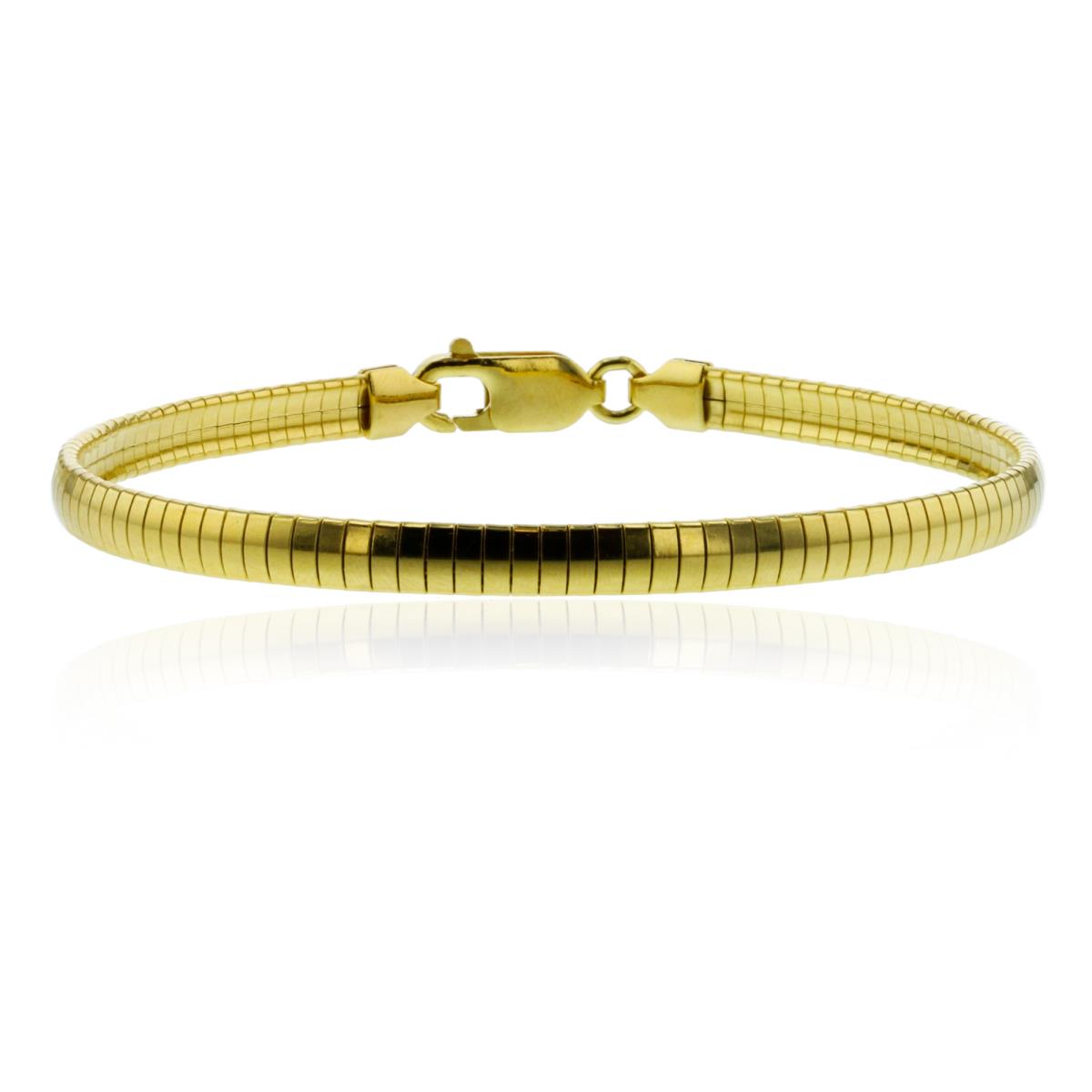 Bronze Yellow 4.00mm 040 Cubetto Omega 7.5" Chain Bracelet