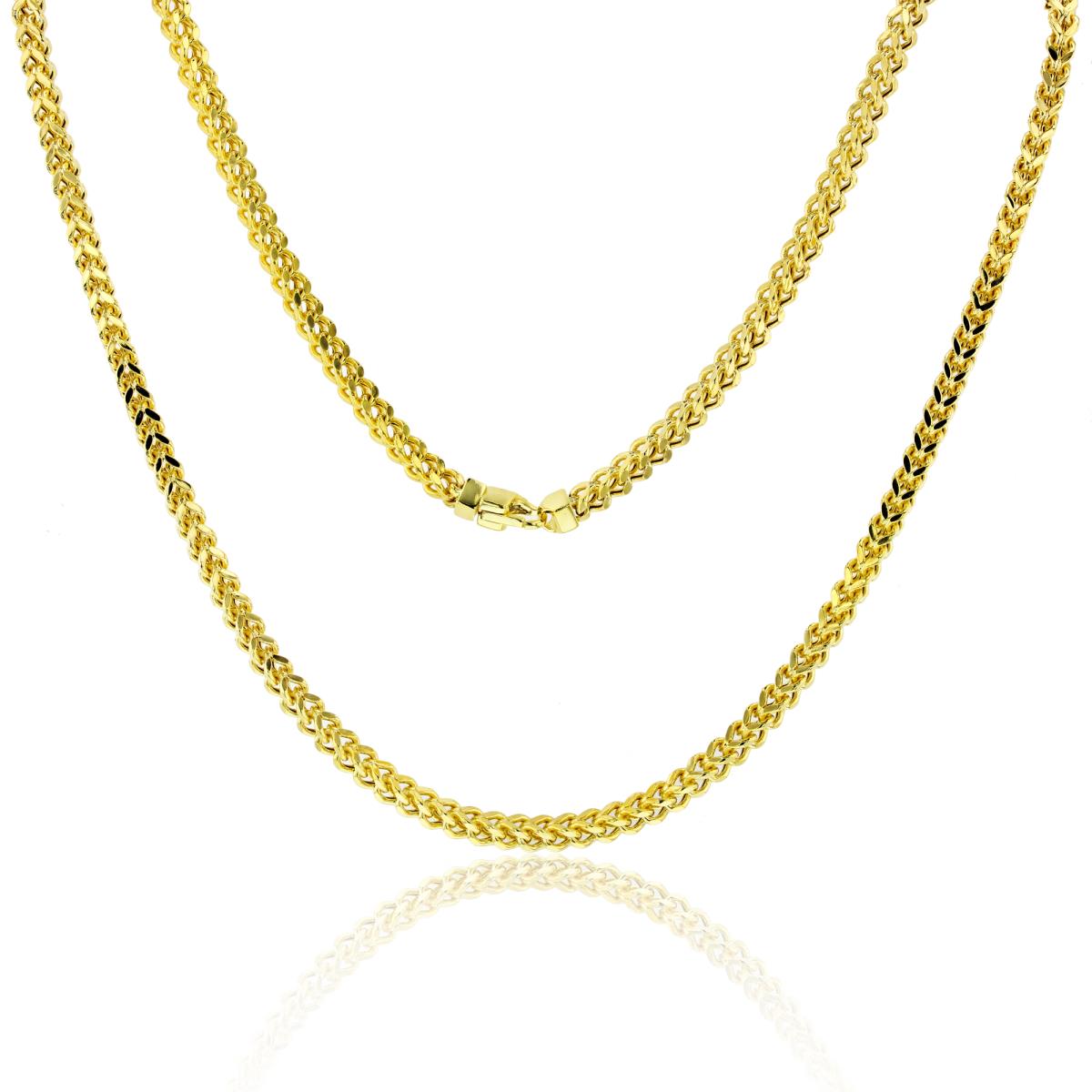 10K Yellow Gold 4.80mm 24" 150 Hollow Franco Chain