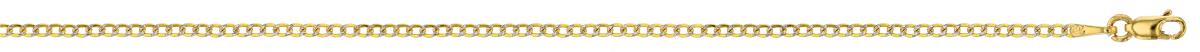 10K Two-Tone Gold Cuban 040 Pave 18" Chain 