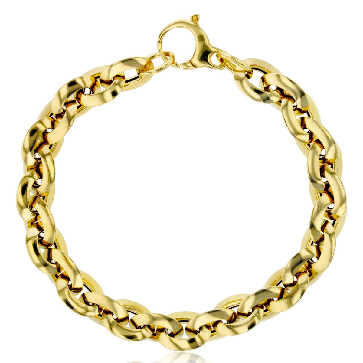 14K Yellow Gold Polished Fancy Cable 7.75" Bracelet