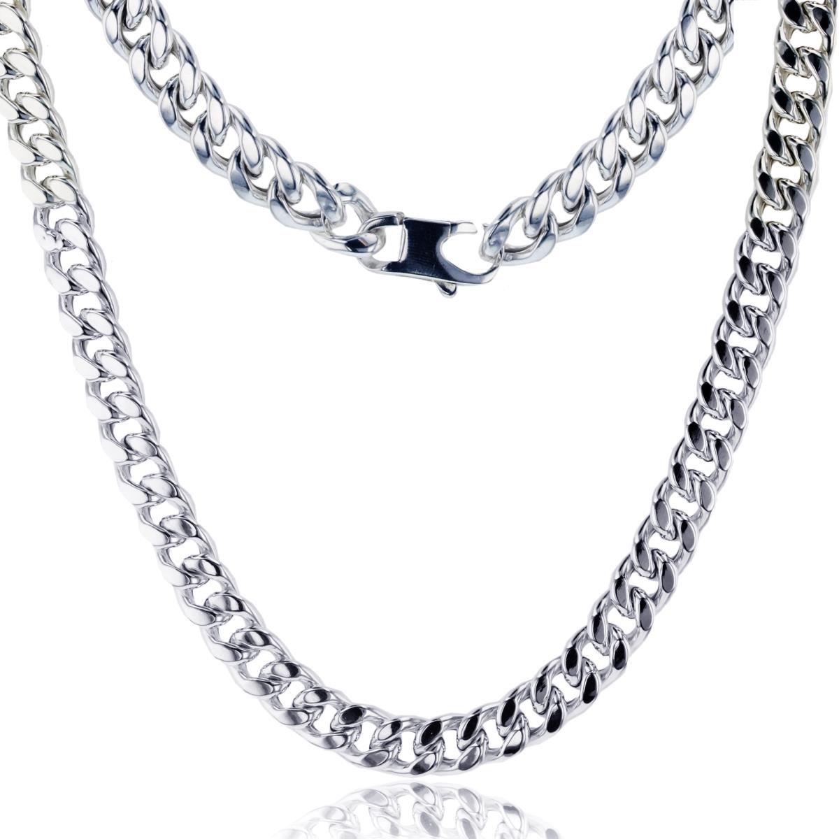 Sterling Silver Rhodium 22"Cable Chain