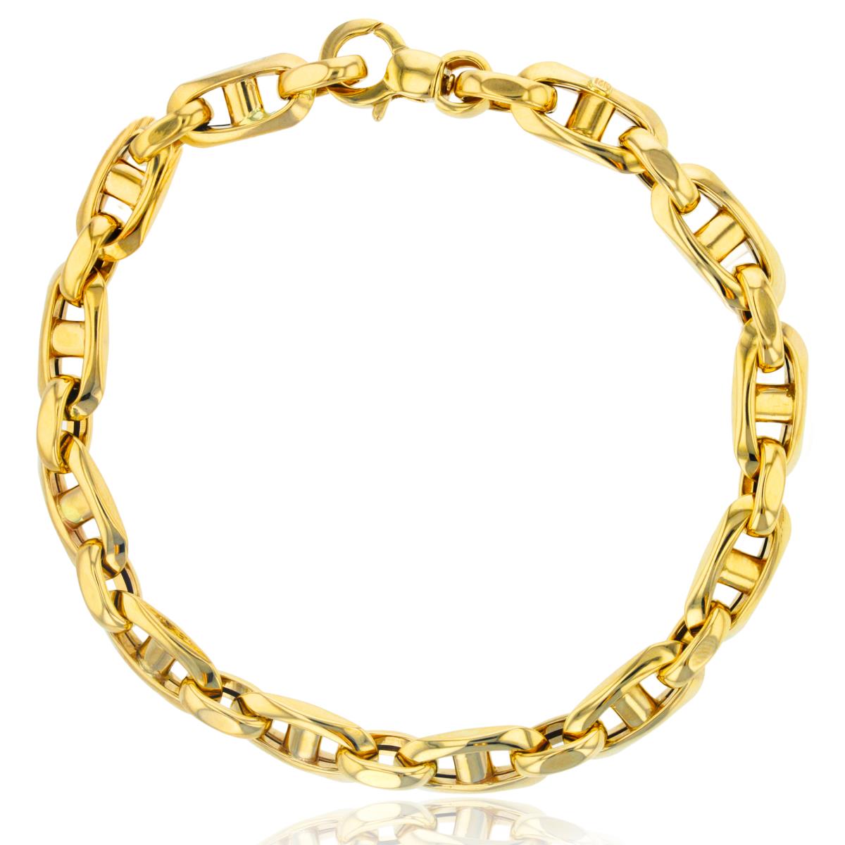 14K Yellow Gold Polished Mariner Links 8.25" Chain Bracelet