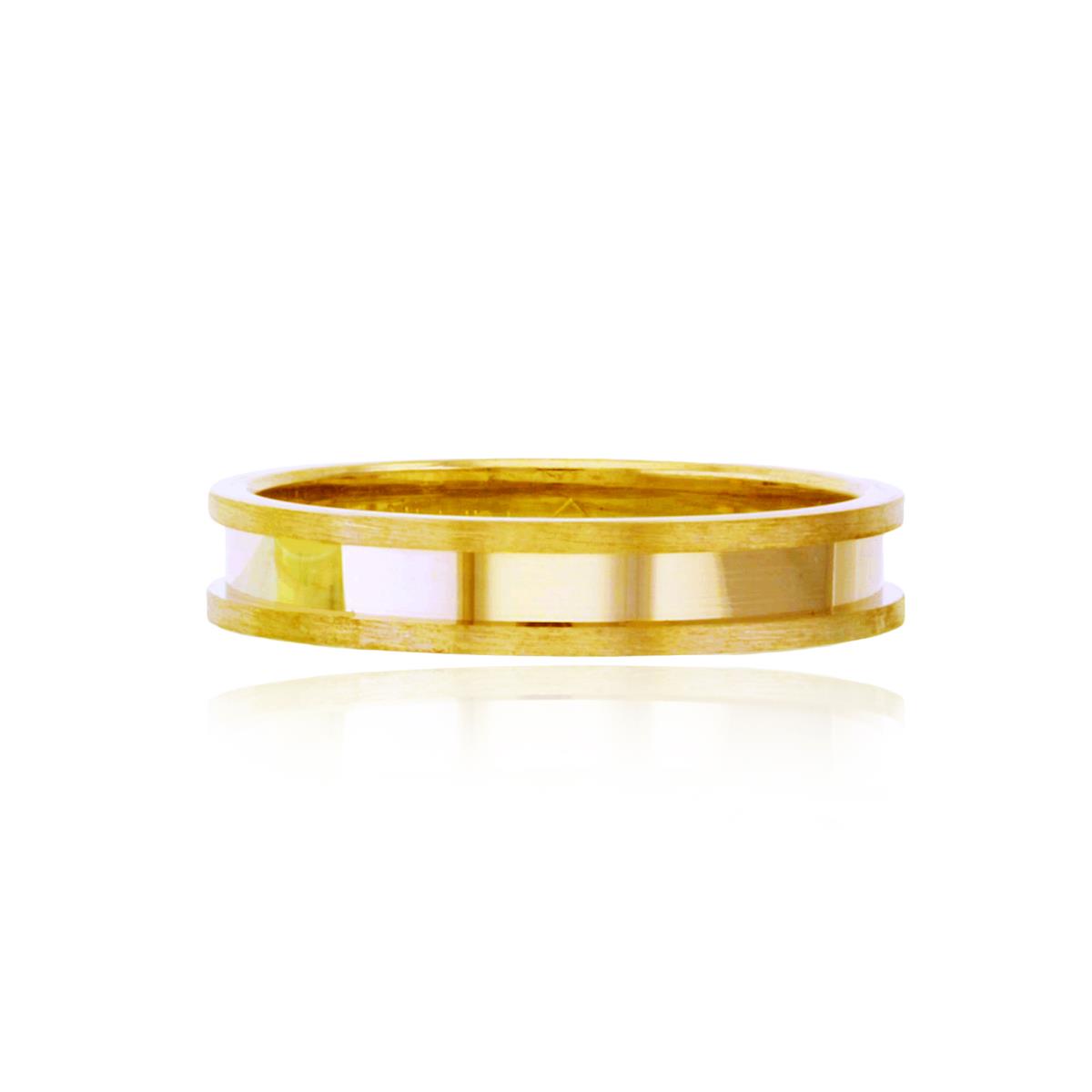 14K Yellow Gold 4mm Polished Channel Wedding Band