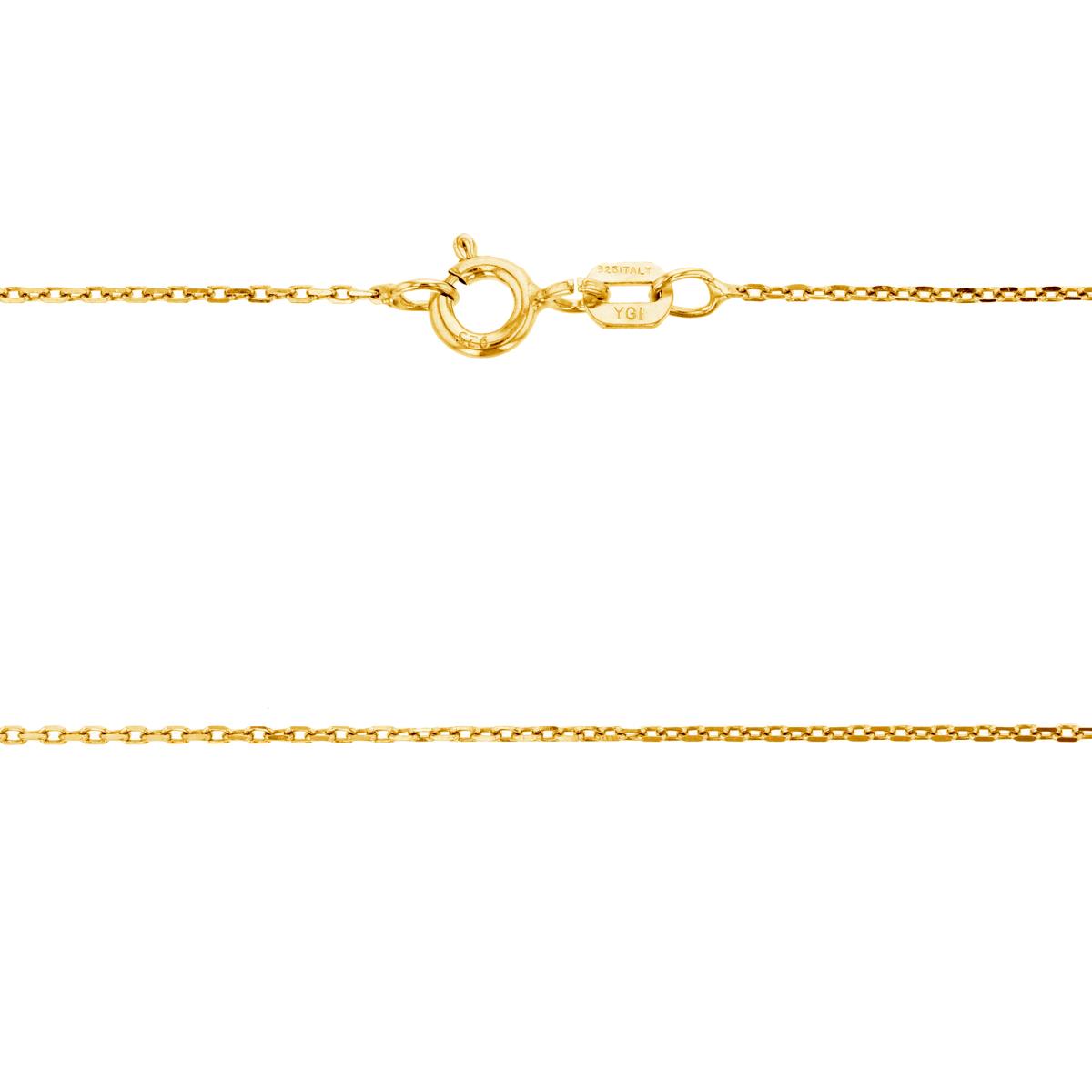 10K Yellow Gold 0.90mm 024 16" DC Cable Chain