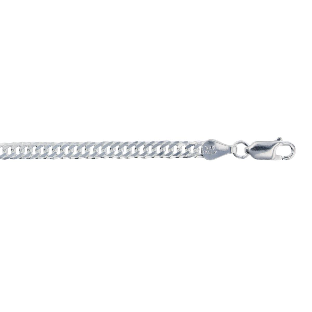 Sterling Silver Rhodium 8.00mm 8.5" 180 Curb Chain
