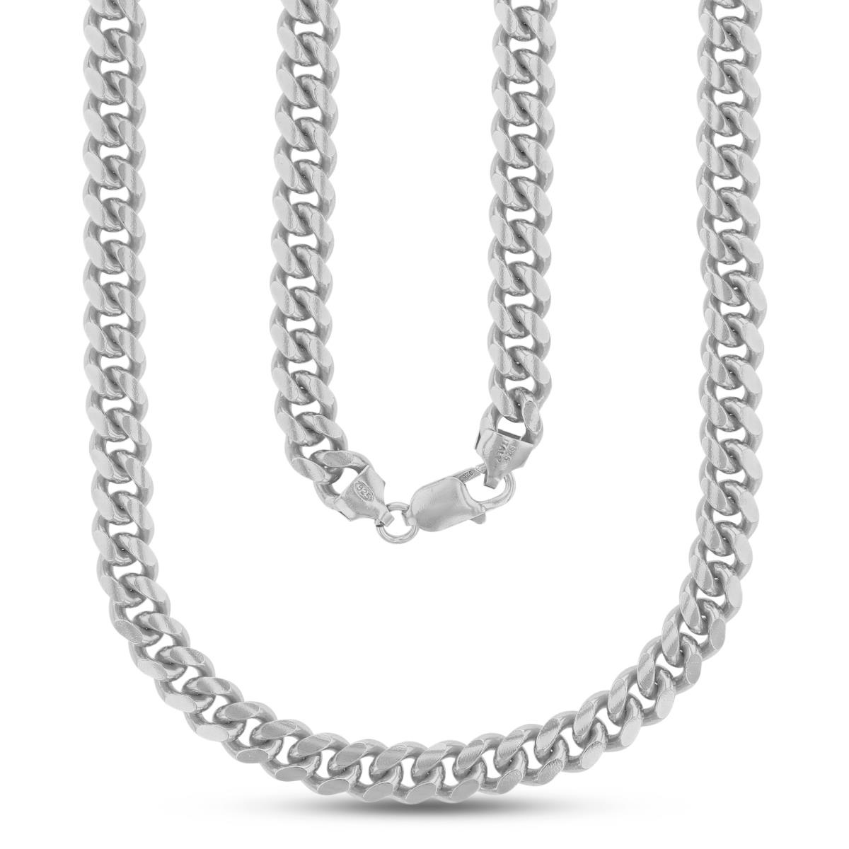 Sterling Silver E-Coated 9.2mm 30" 250 Solid Cuban Chain