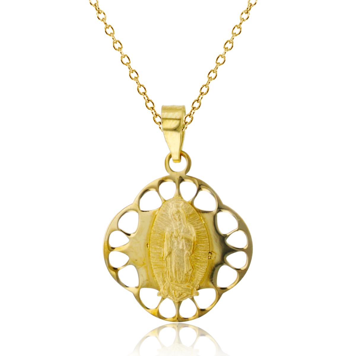 10K Yellow Gold Guadalupe Honeycomb Design 18" Necklace