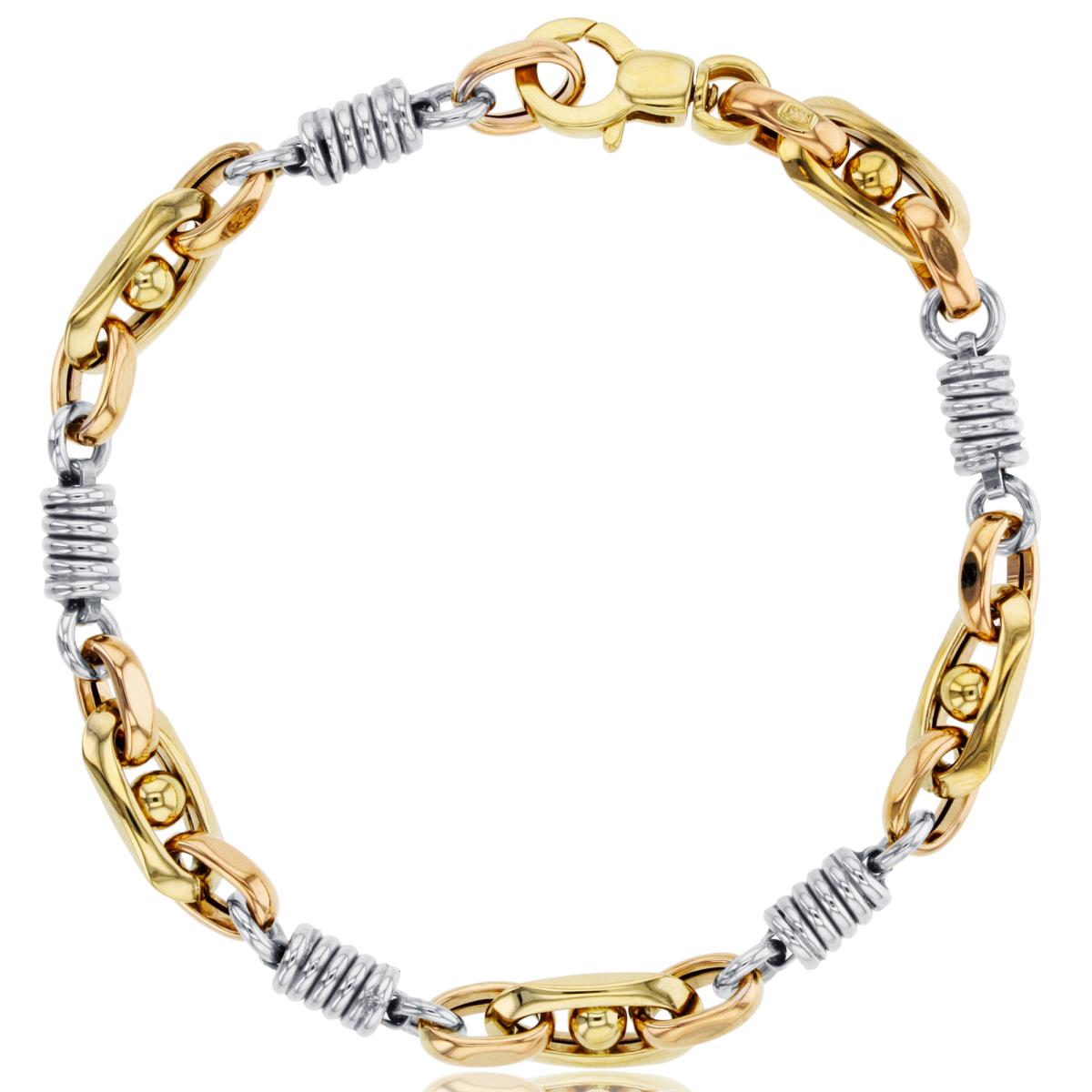 10K Two-Tone Gold Spring & Mariner Links 8.5" Bracelet