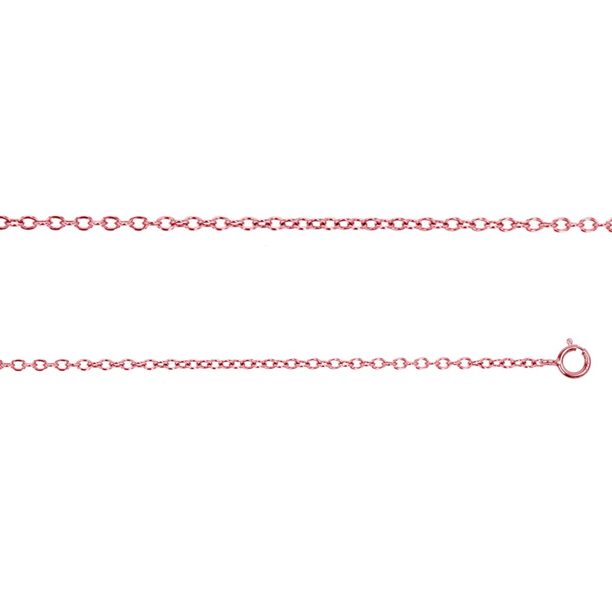 Sterling Silver Rose 1 Micron 1.10mm 20" Rollo 025 Chain