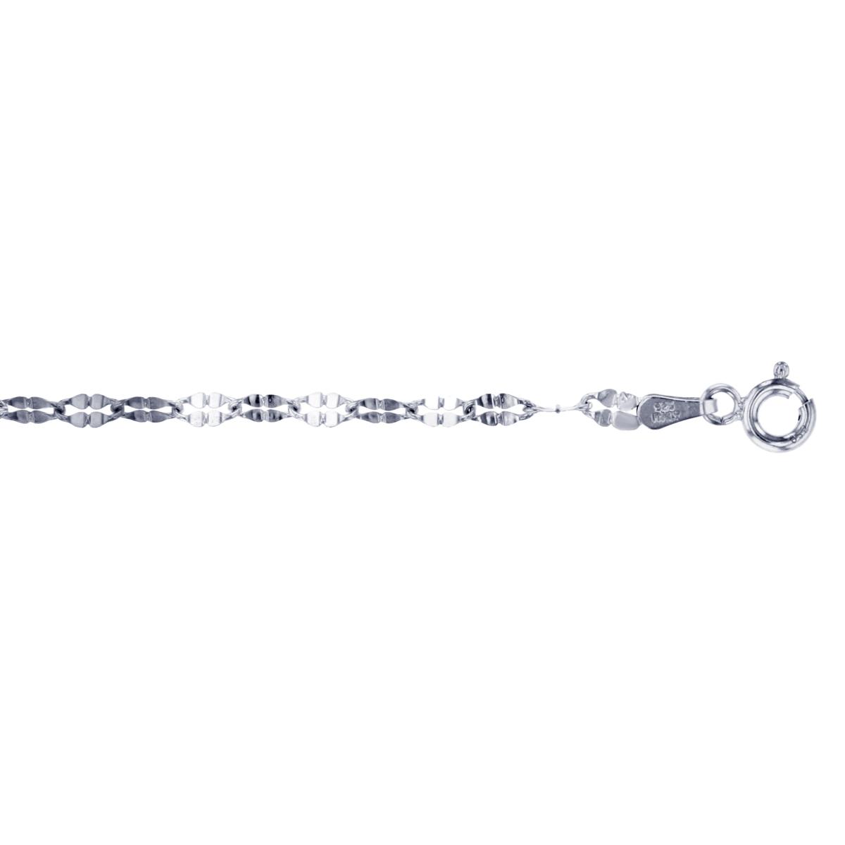 Sterling Silver Silver Plated Anti-Tarnish 2.30mm 20" Twist Chain