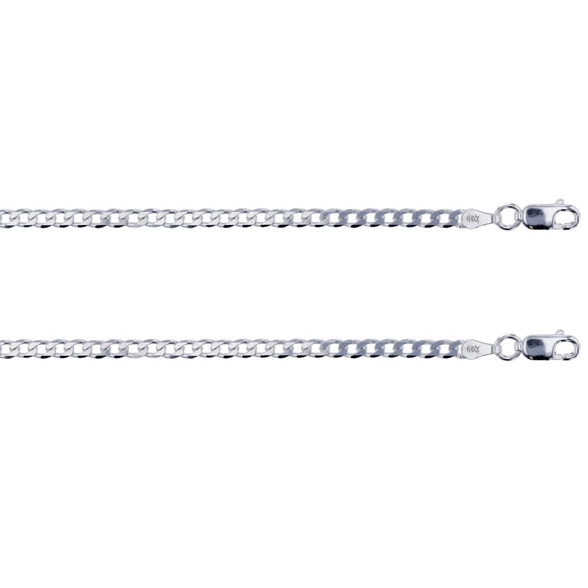 Sterling Silver Silver Plated Anti Tarnish 3.00mm 20" & 24" 080 Curb Chain Set