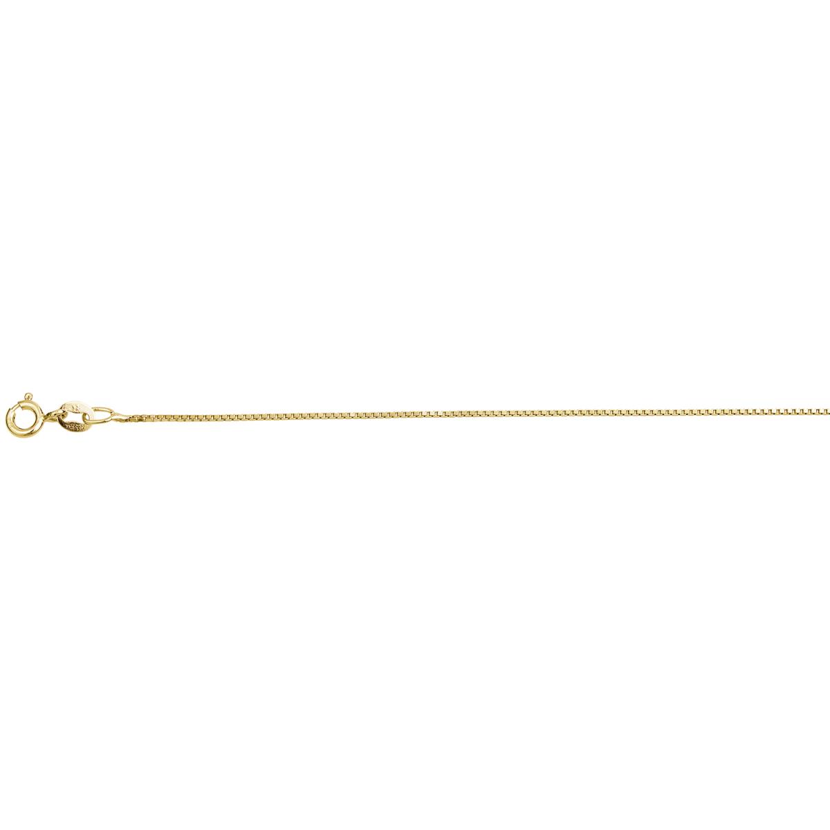 Sterling Silver Yellow 0.85mm 22" Box 015 Chain