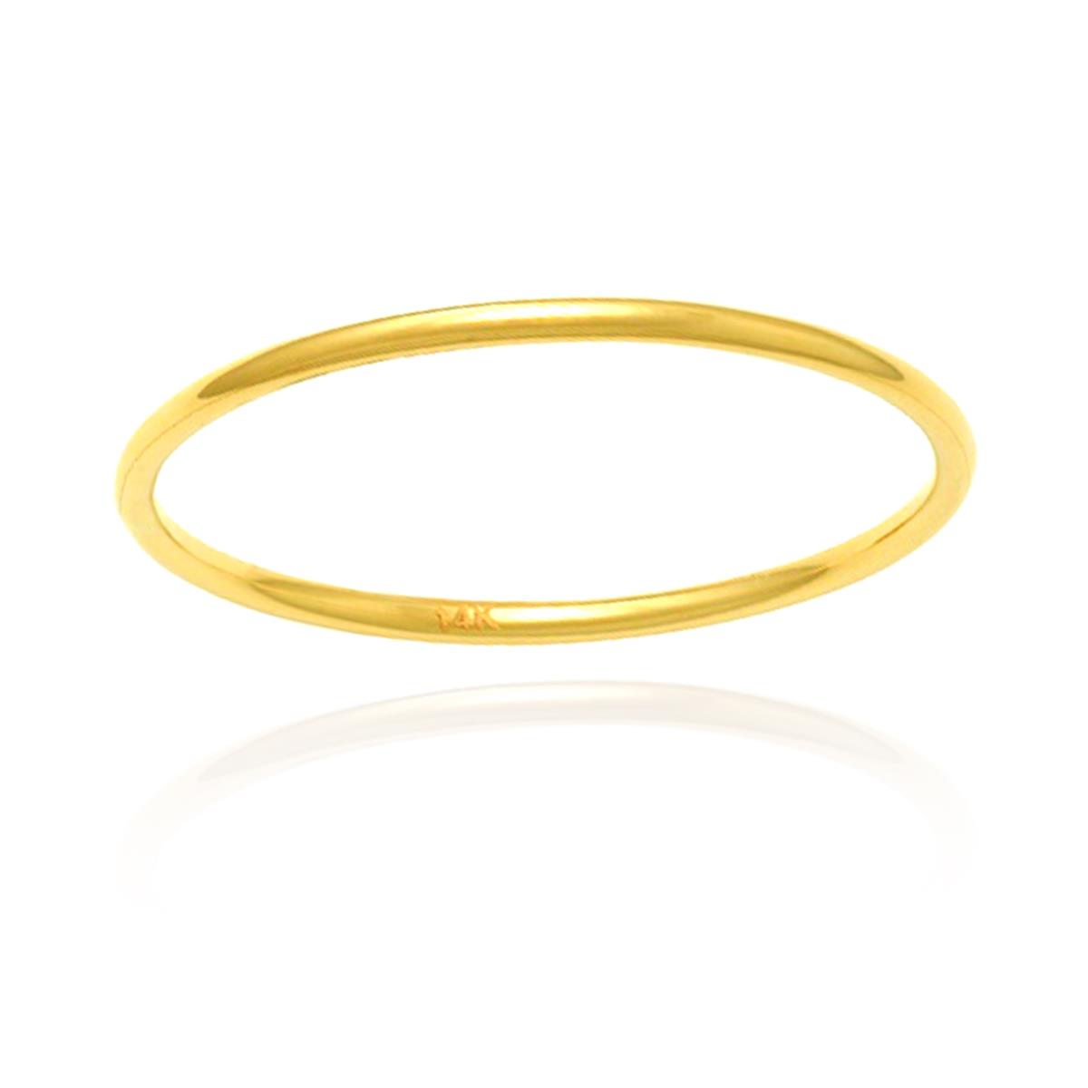 14K Yellow Gold 1mm Round Polished Band Stack Ring
