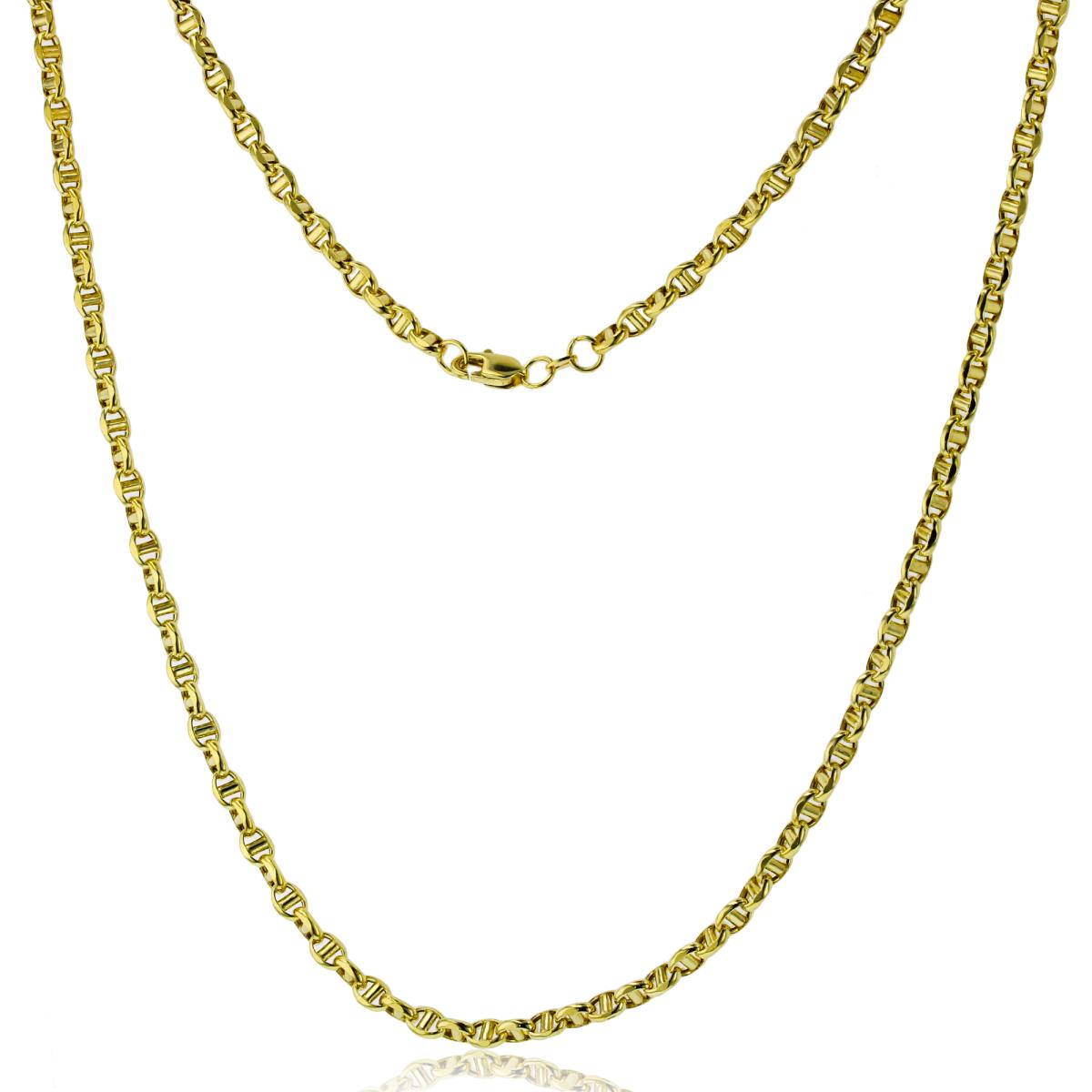 10K Yellow Gold Polished 4.15mm 22" Hollow Filk Chain