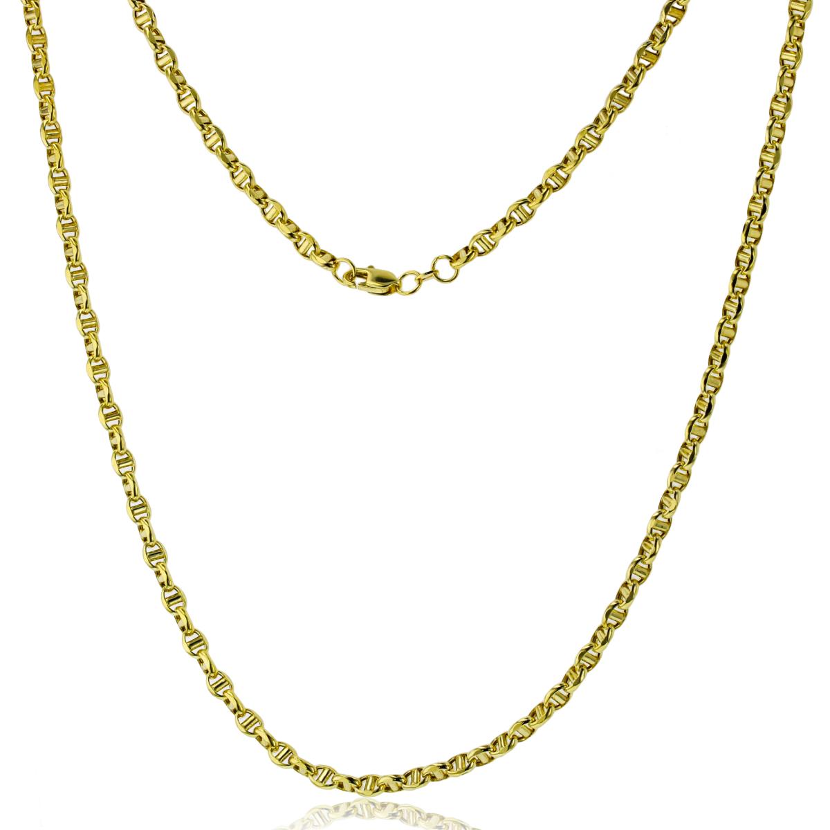 10K Yellow Gold Polished 5.00mm 22" Hollow Filk Chain