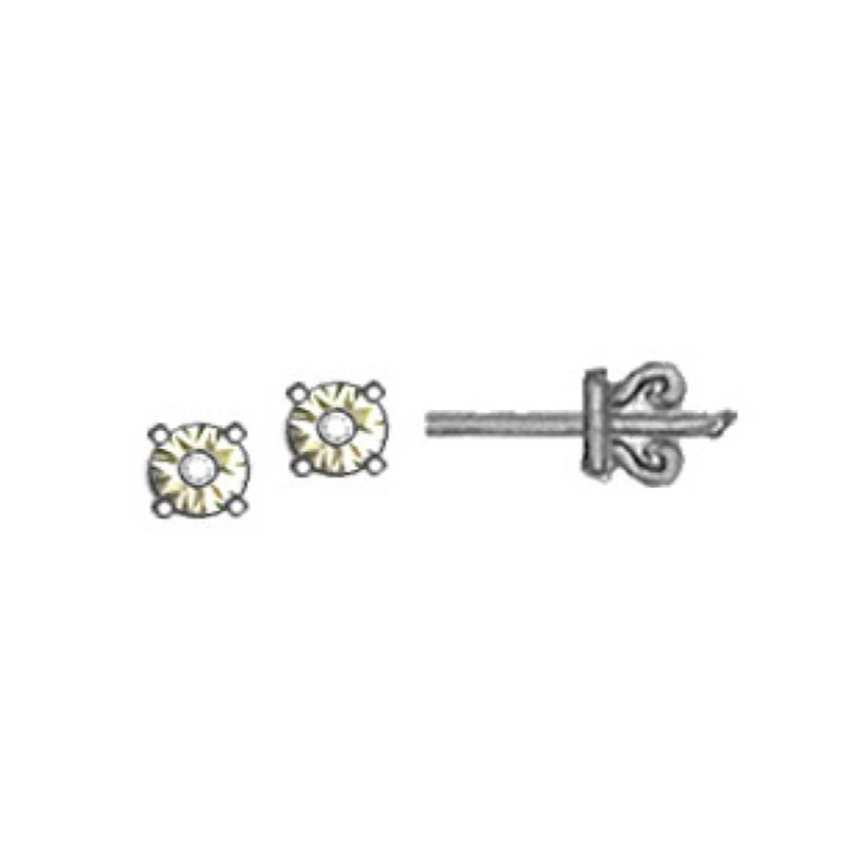 10KY  Yellow Gold Rd CZ Polished Studs