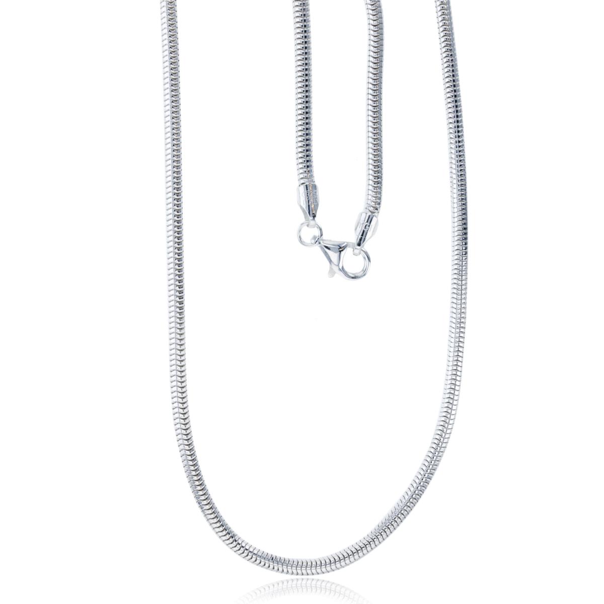Sterling Silver Anti-Tarnish Silver Plus 3mm, 18" 300 Snake Chain