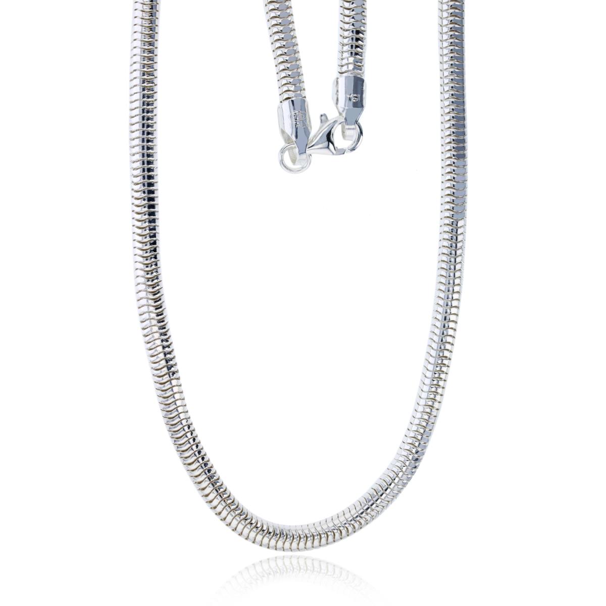 Sterling Silver Anti-Tarnish Silver Plus 5mm, 18" 500 Snake Chain