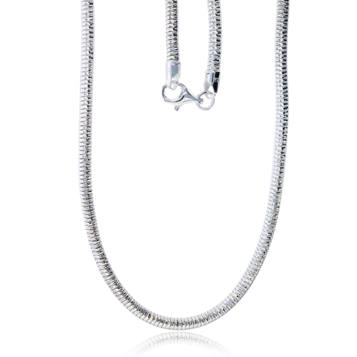 Sterling Silver Anti-Tarnish Silver Plus 4mm, 18" 400 Snake DC Chain