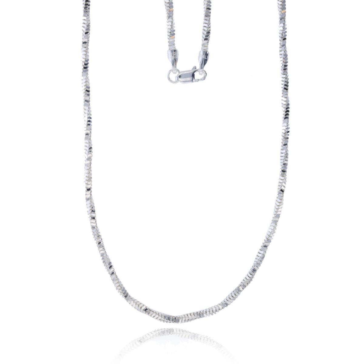 Sterling Silver Silver Plated 3mm  18" 220Squared Snake Chain