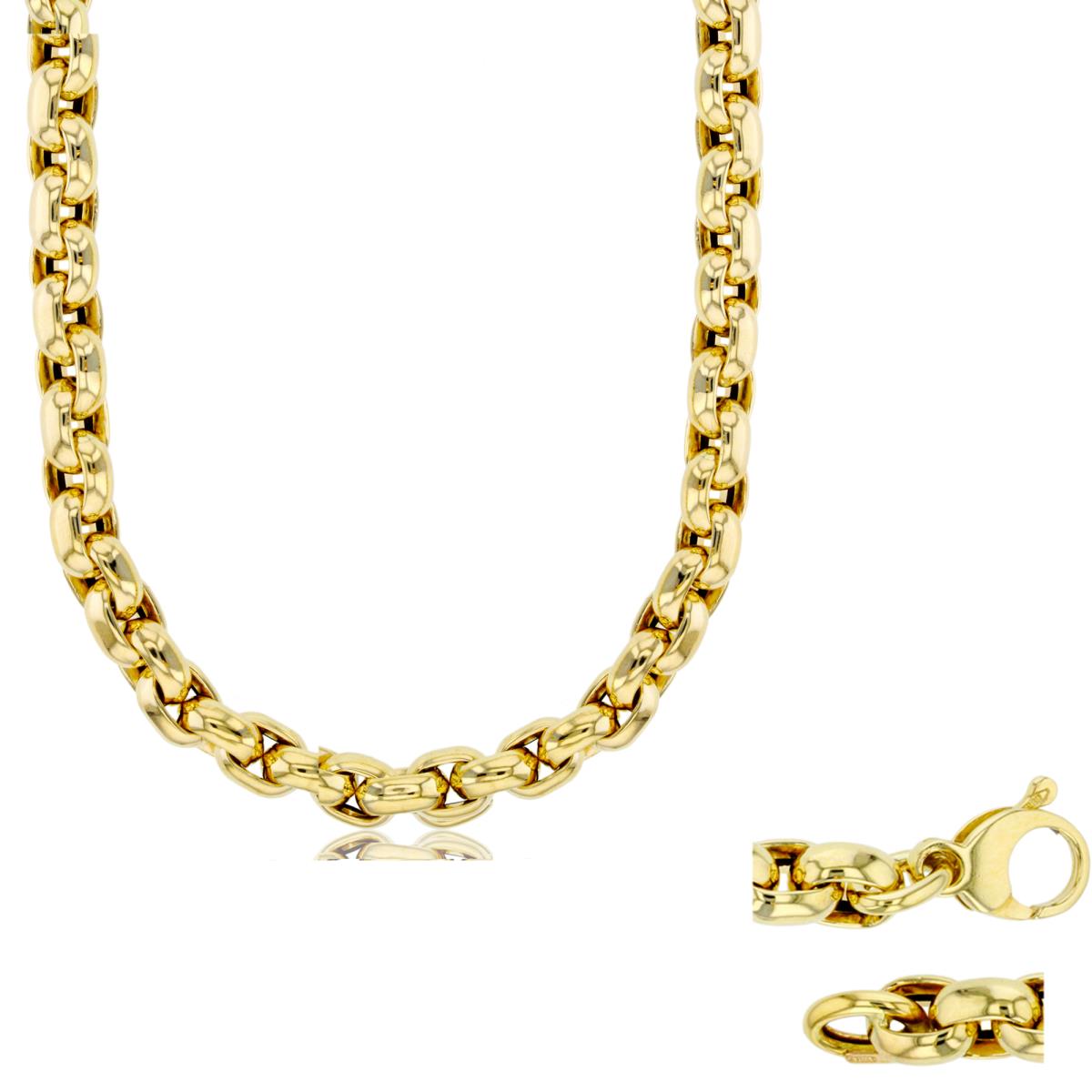 14K Yellow Gold Polished Rolo Chain 18"