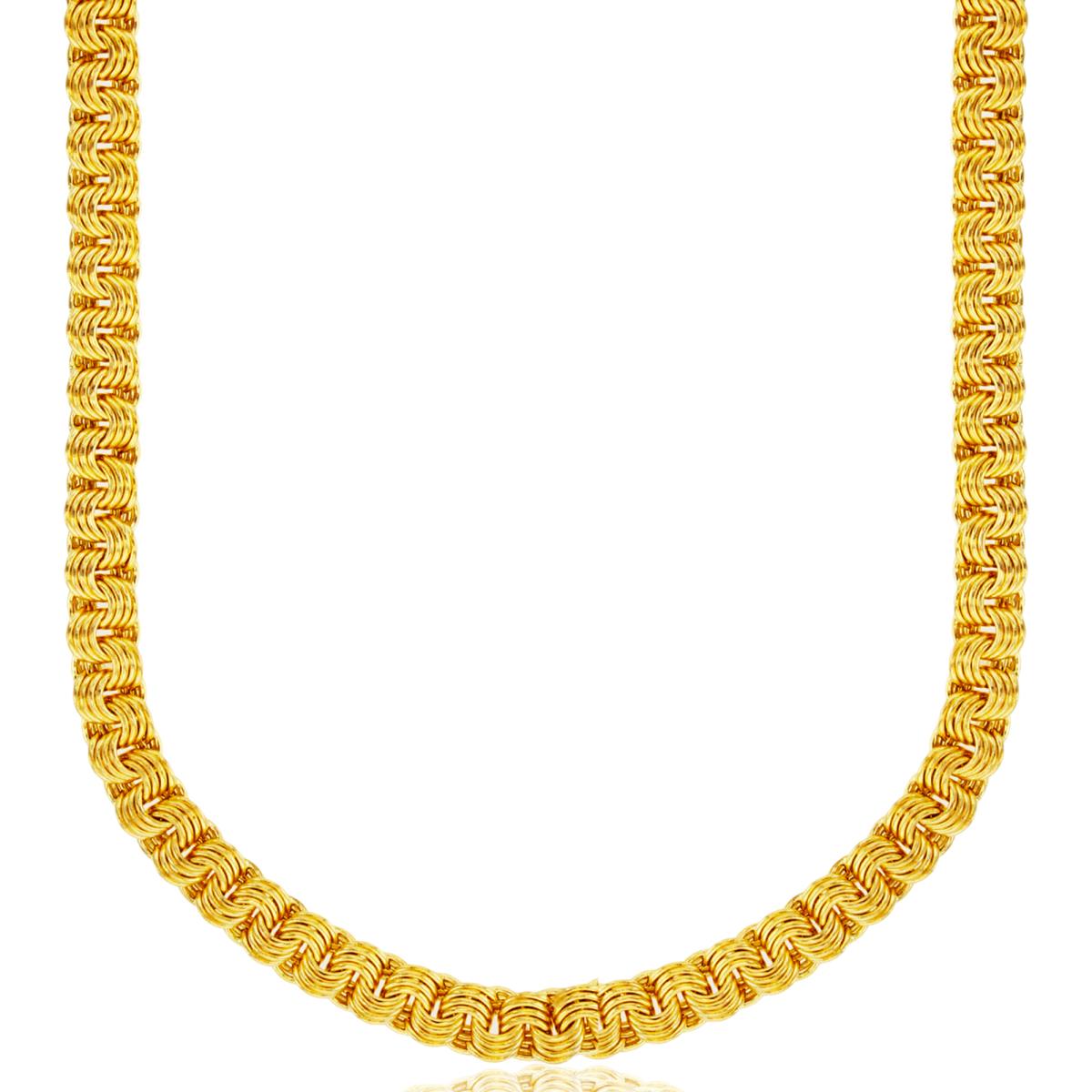 14K Yellow Gold 4mm Triple Link Flat Rollo 18" 040 Fancy Chain