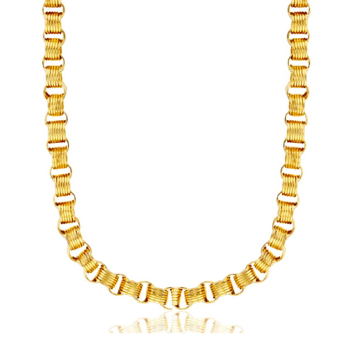 14K Yellow Gold 4.30mm Multi Link DC Fancy Rolo 18" Chain