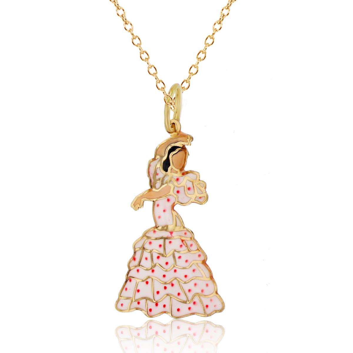 14K Yellow Gold Spanish Dancer 18" 020 Rolo Necklace