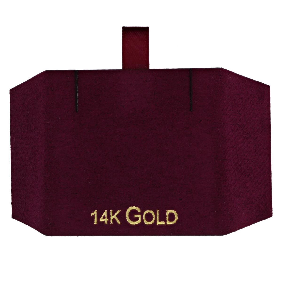 Wine 14K Gold, Gold Foil Necklace Insert (Box B06-159/Wine/D)