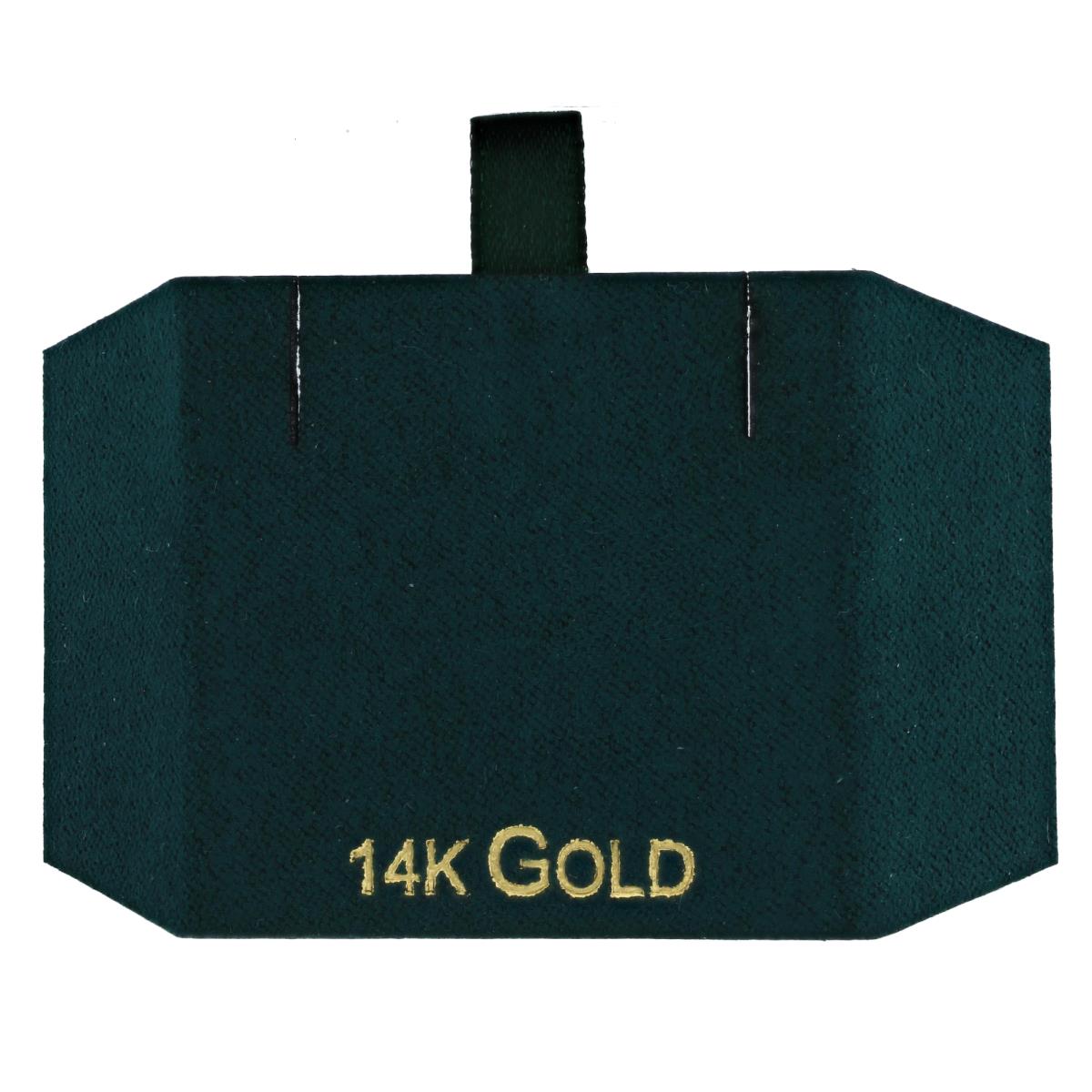 Green 14K Gold, Gold Foil Necklace Insert (Box B06-159/Green/D)