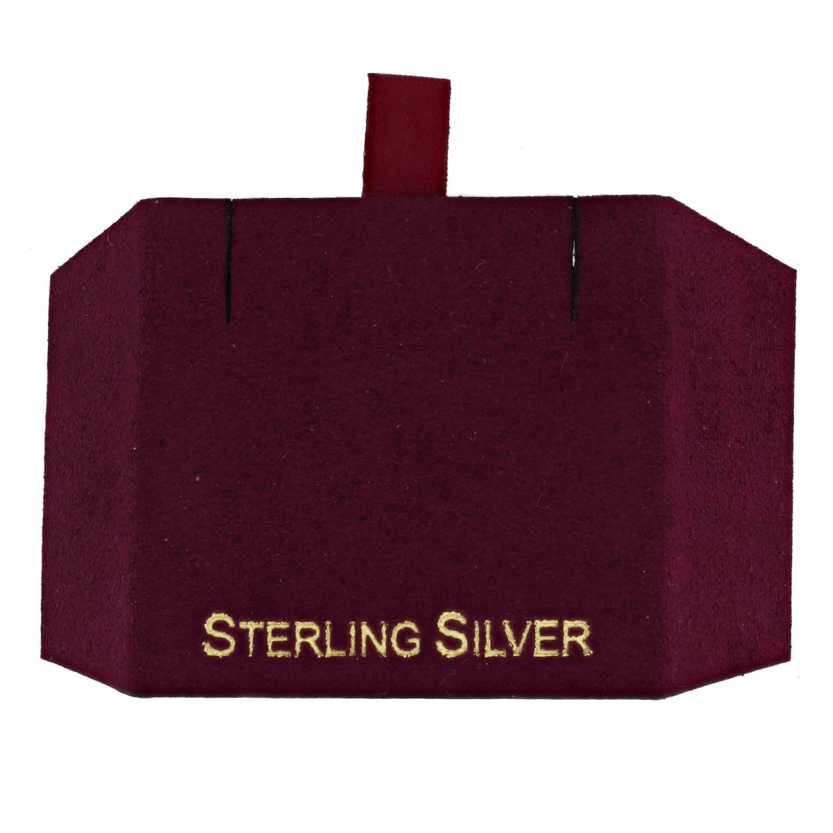 Wine Sterling Silver, Gold Foil Necklace Insert (Box B06-159/Green/D)