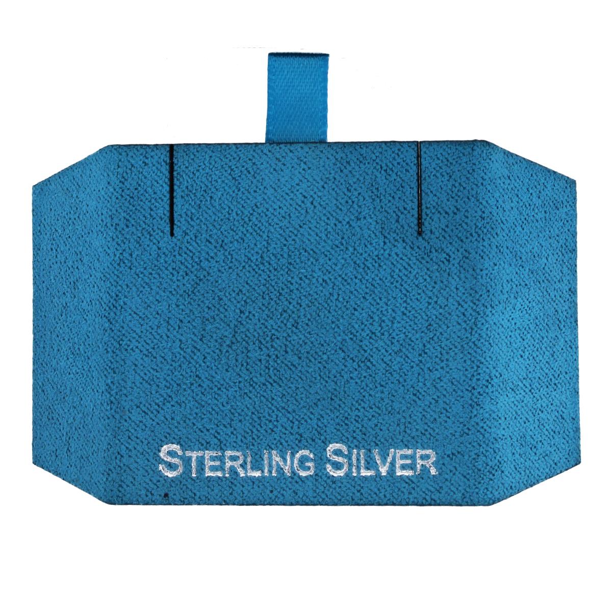 Teal Sterling Silver, Silver Foil Necklace Insert (Box B06-159/Teal/D)