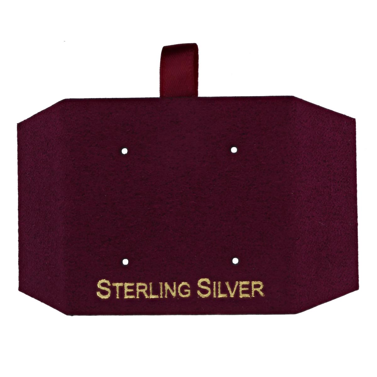Wine Sterling Silver, Gold Foil 2 Stud Insert (Box B06-159/Green/D)