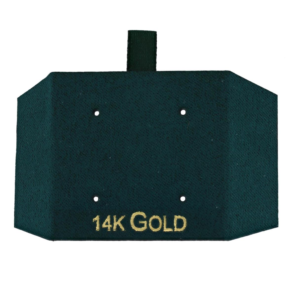 Green 14K Gold, Gold Foil 2 Stud Insert (Box B06-159/Green/D)