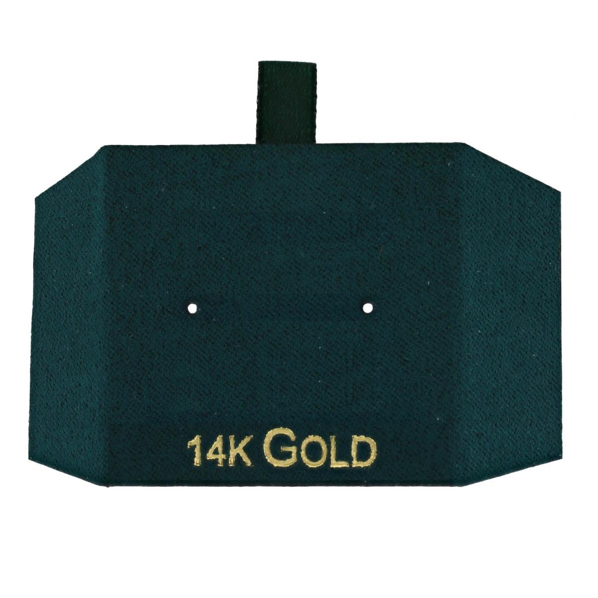 Green 14K Gold, Gold Foil Stud Insert (Box B06-159/Green/D)