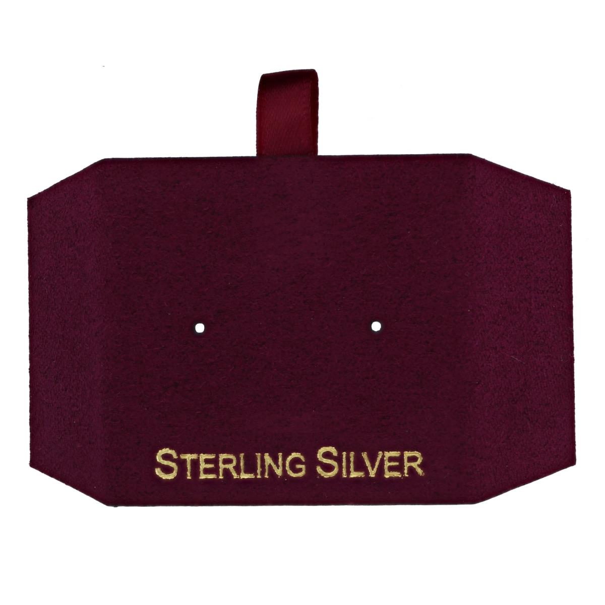 Wine Sterling Silver, Gold Foil Stud Insert (Box B06-159/Green/D)