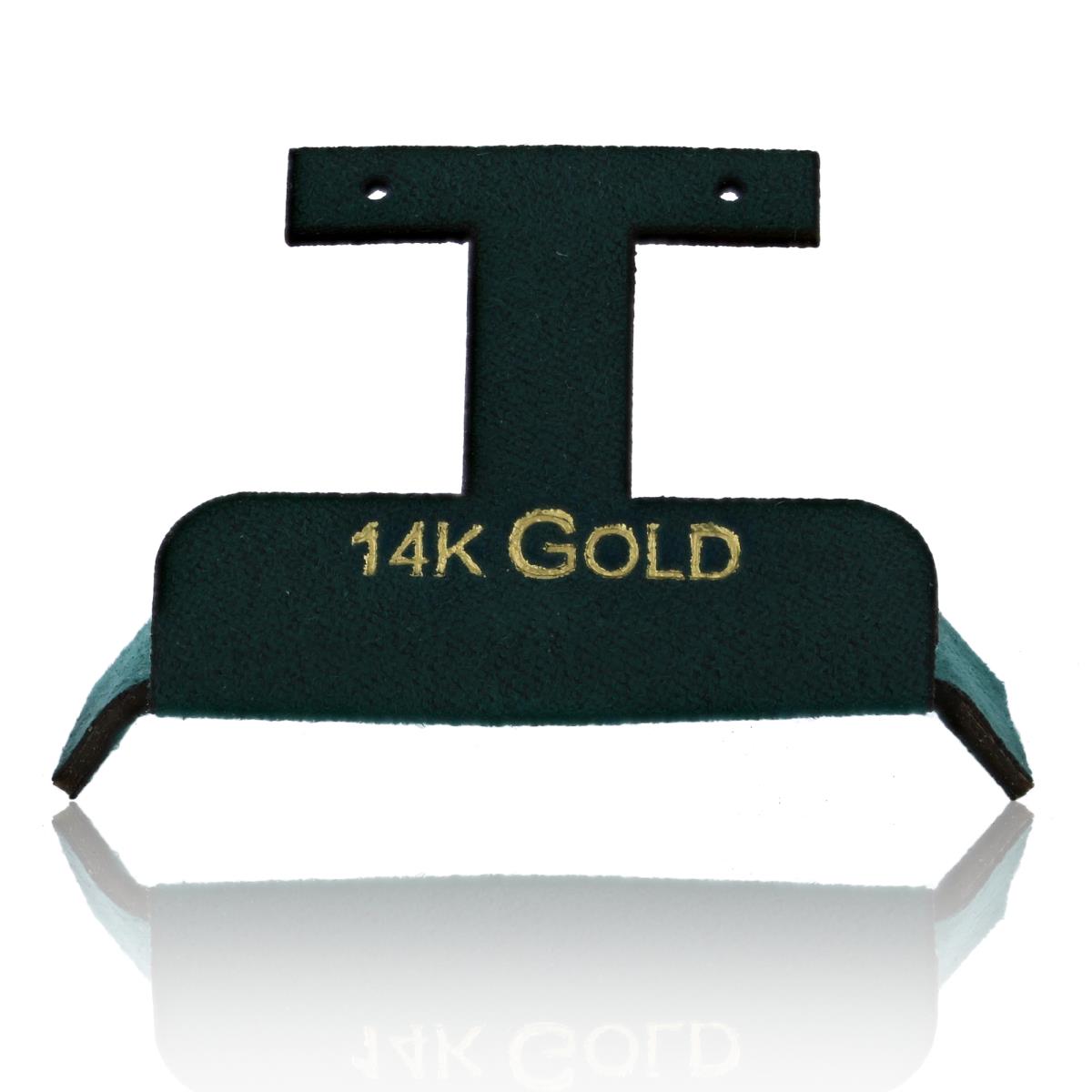 Green 14K Gold, Gold Foil Huggie Insert (Box B06-159/Green/D)