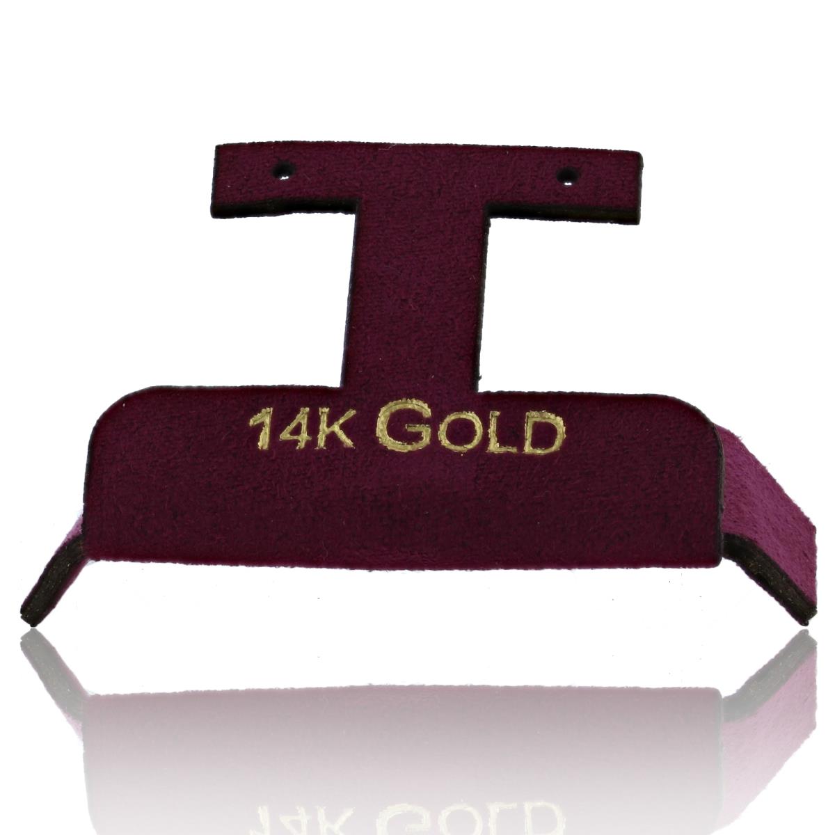 Wine 14K Gold, Gold Foil Huggie Insert (Box B06-159/Wine/D)