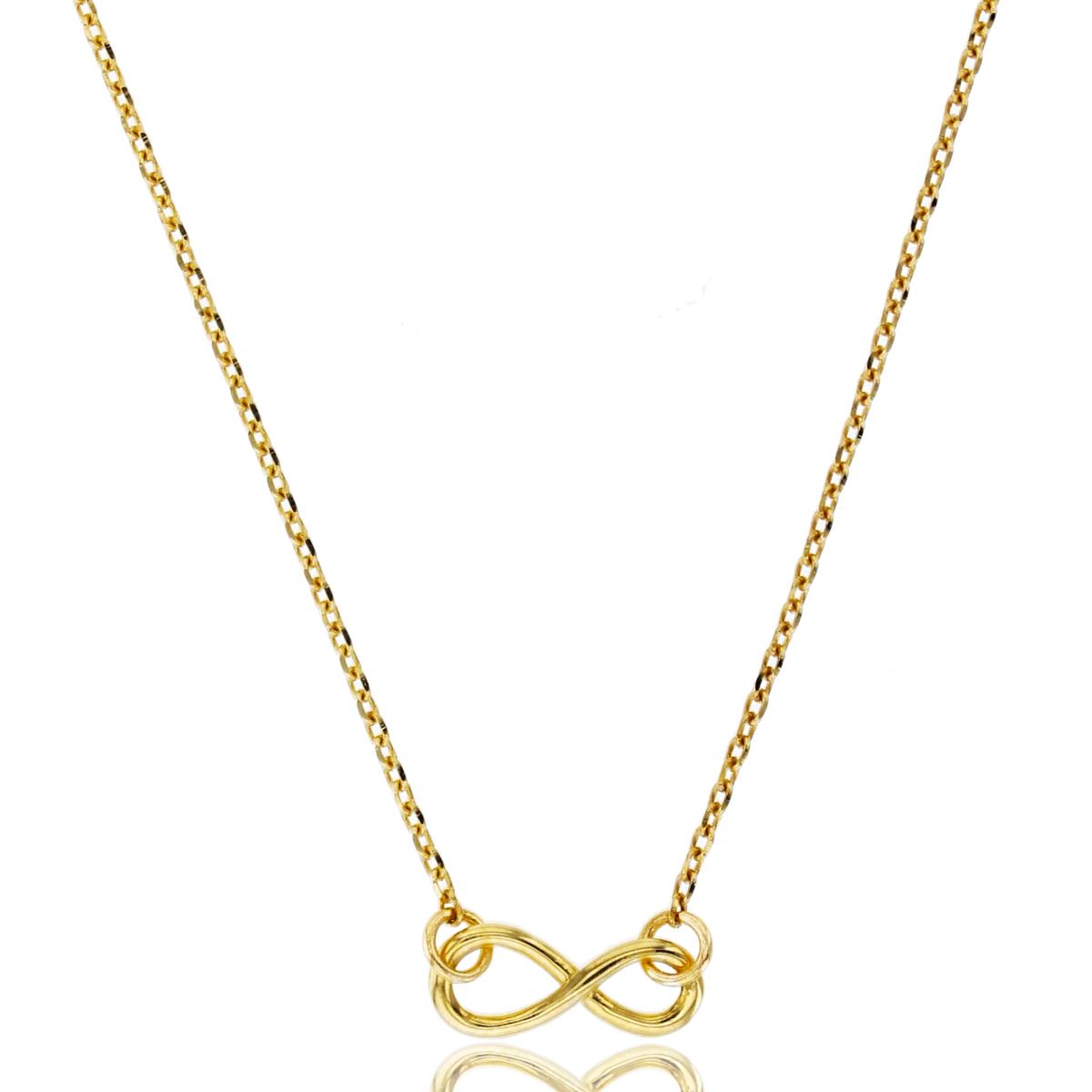 14K Yellow Gold "Infiniti" 16"+2"Necklace