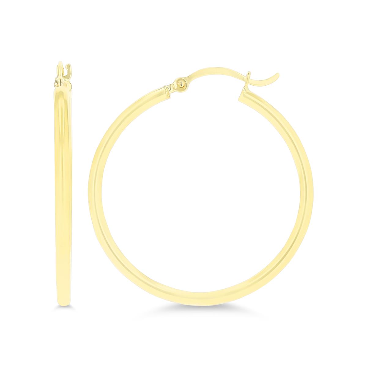 10K Yellow Gold 2x30MM Polished Hoop Earring