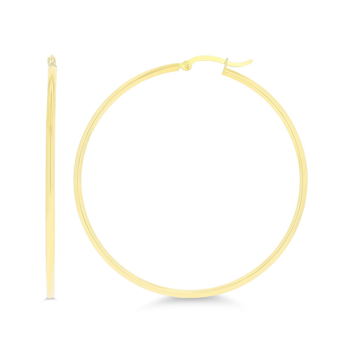 10K Yellow Gold 2x60MM Polished Hoop Earring