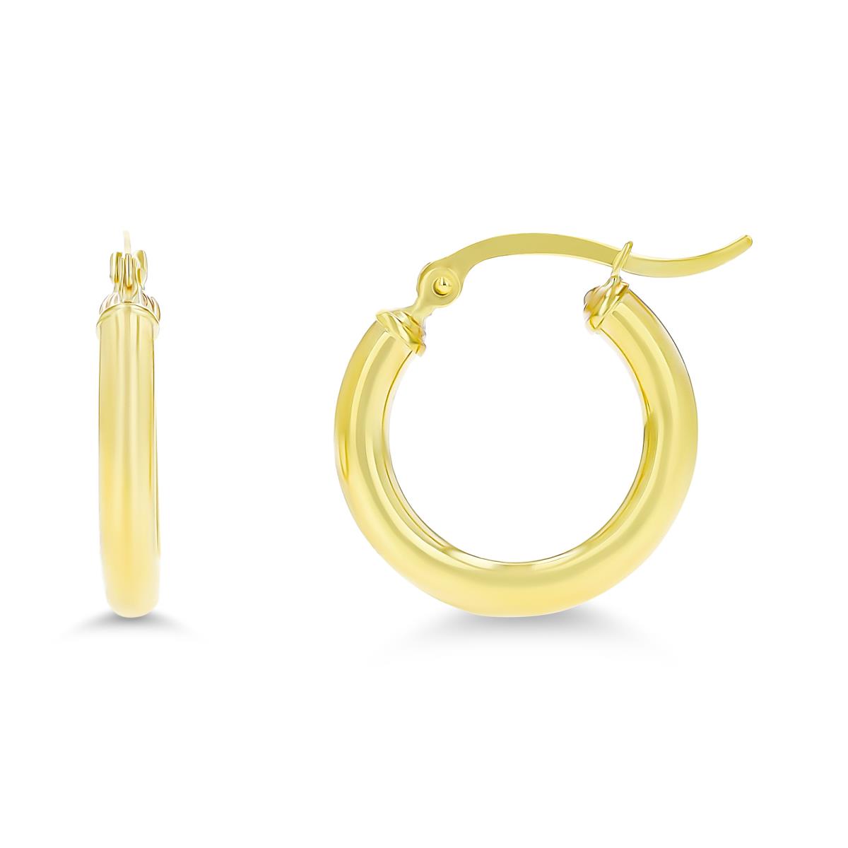 10K Yellow Gold 3x20MM Polished Hoop Earring
