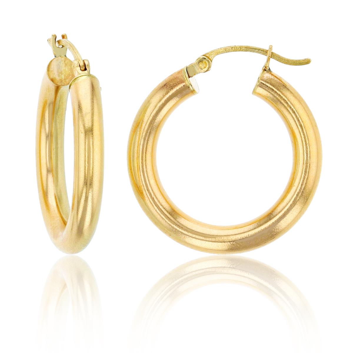 10K Yellow Gold 4x25MM Polished Hoop Earring