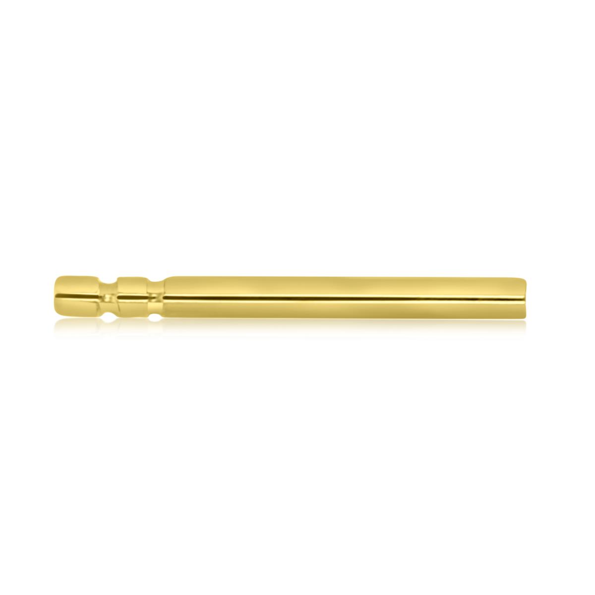 14K Yellow Gold 0.85x10mm Double Notched Post Finding (PC)