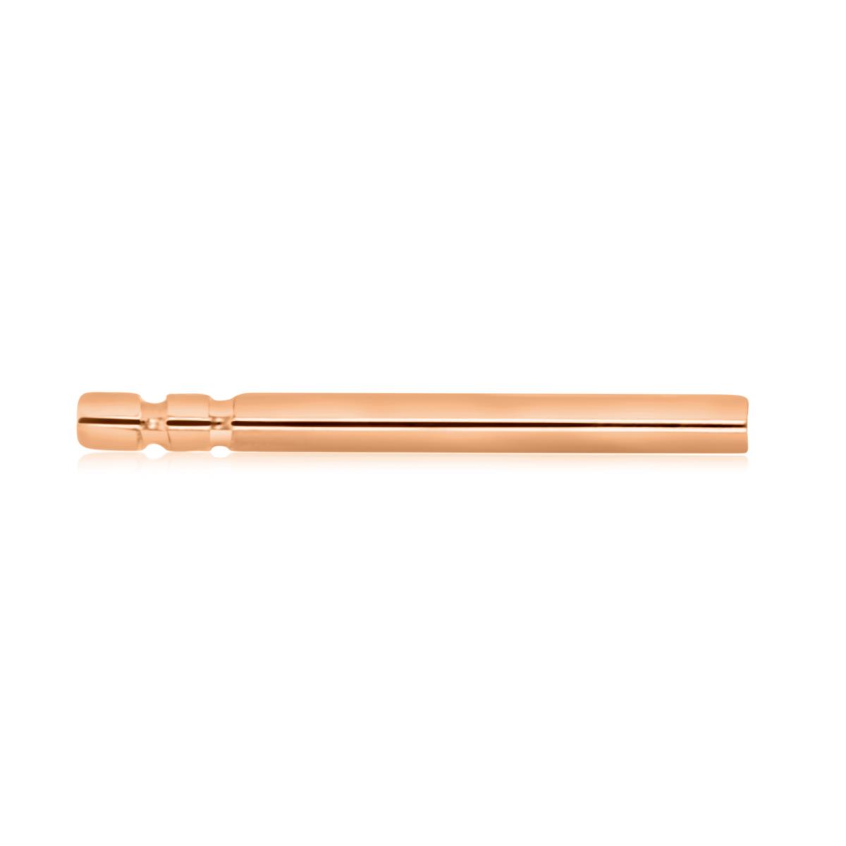 14K Rose Gold 0.85x10mm Double Notched Post Finding (PC)