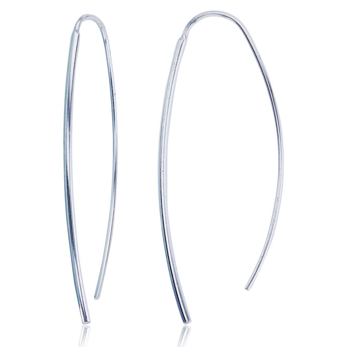 Sterling Silver Plated 2-sides Wired Earrings
