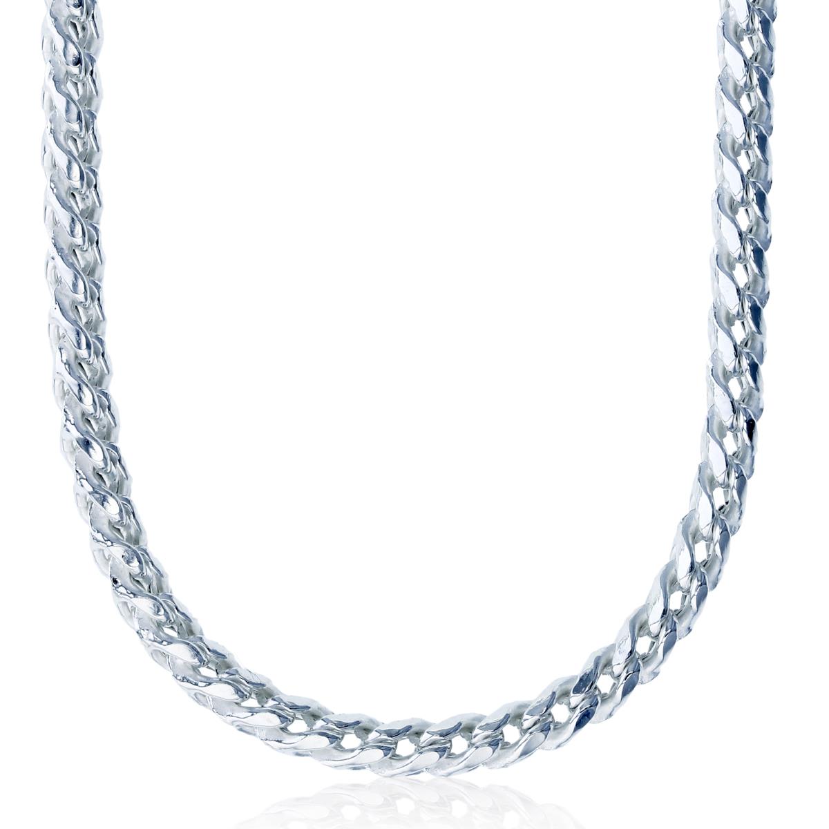 Sterling Silver Silver Flash 3.50mm Rounded Franco 18" Chain