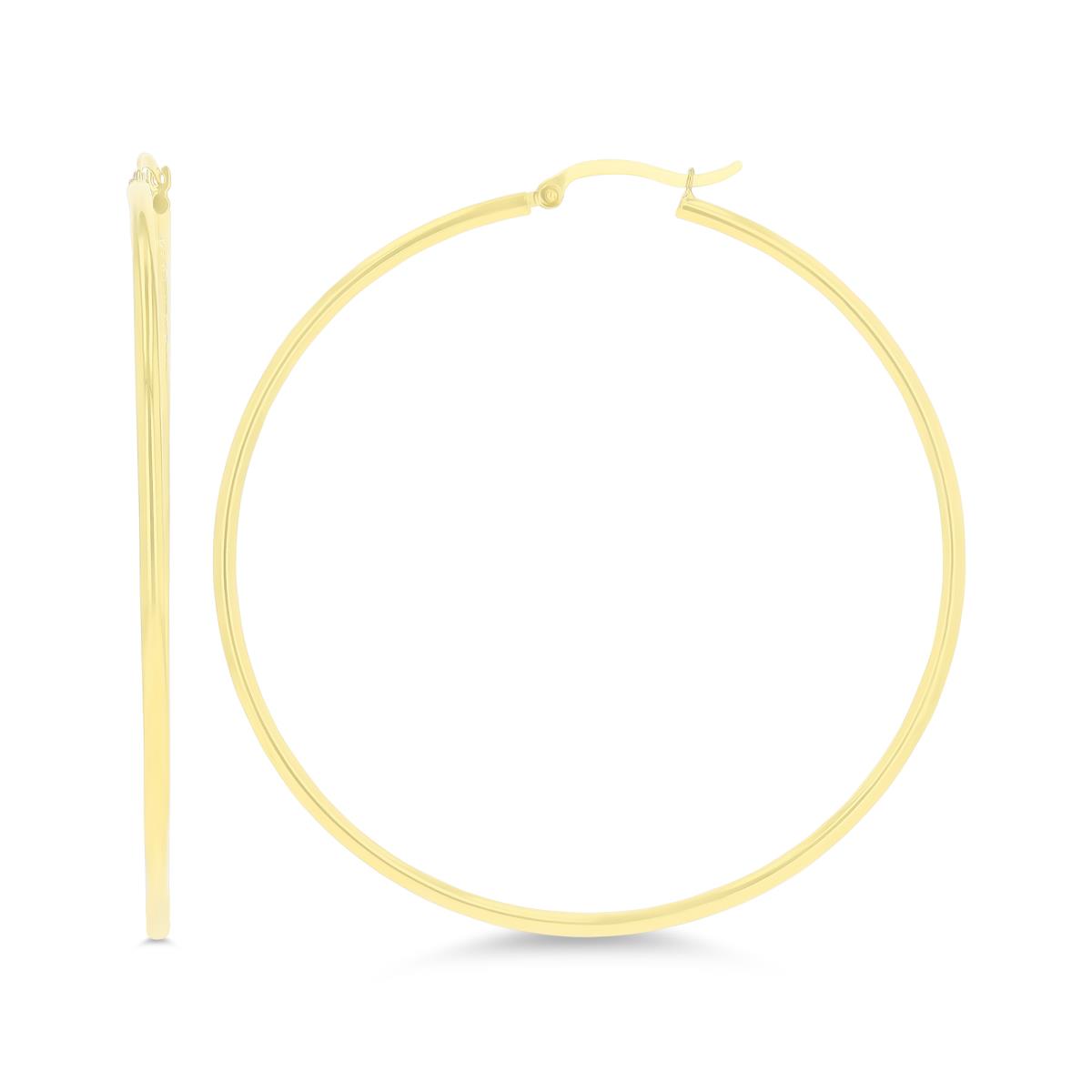 10K Yellow Gold 2x70MM Polished Hoop Earring